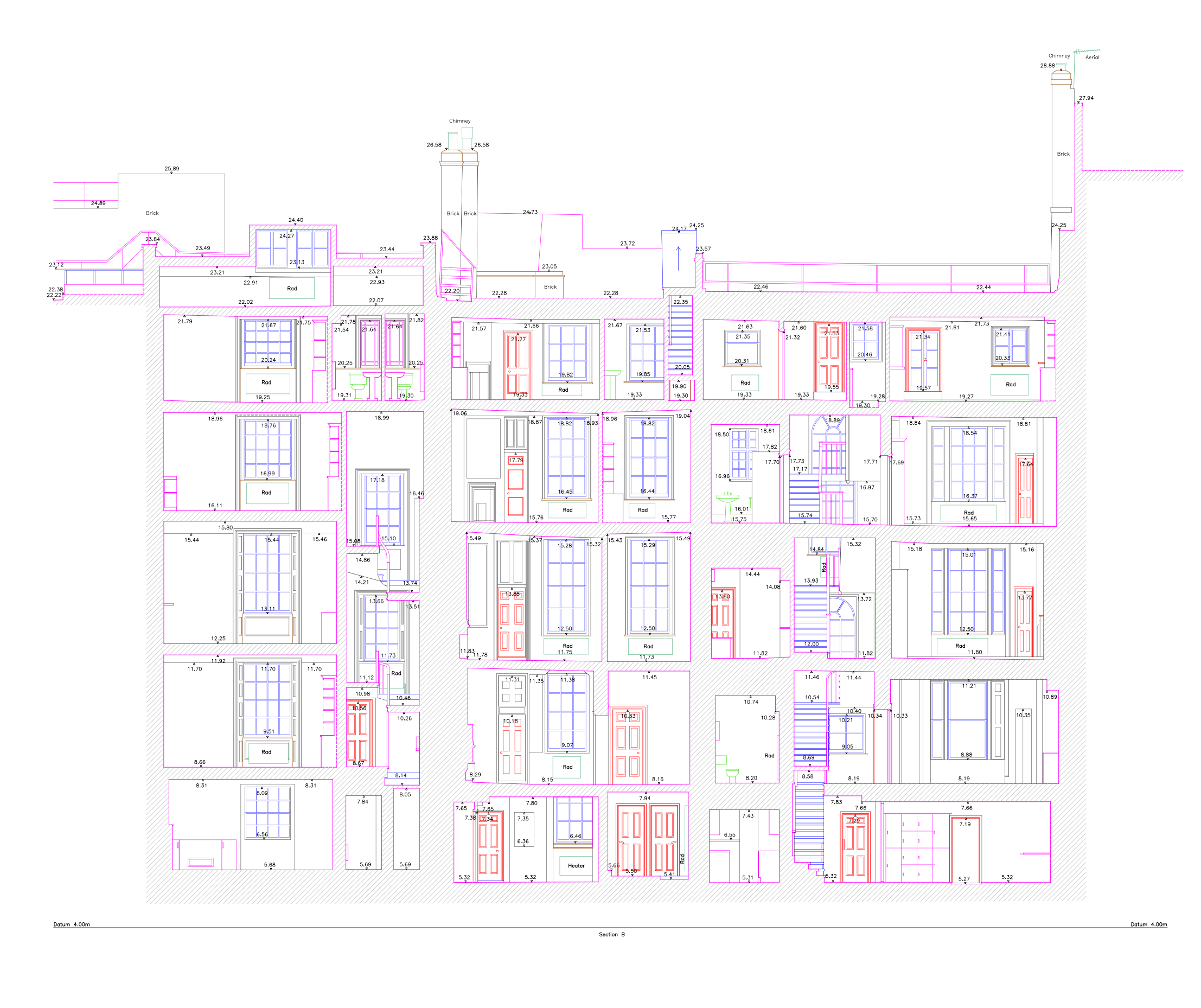 Section B CAD Drawing